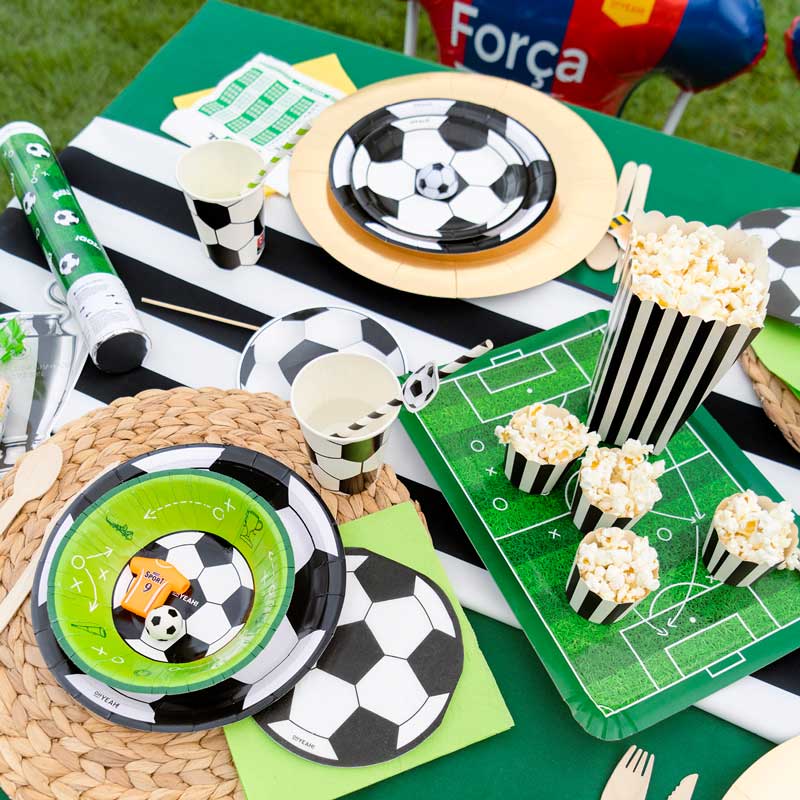 Rectangular tray football cardboard