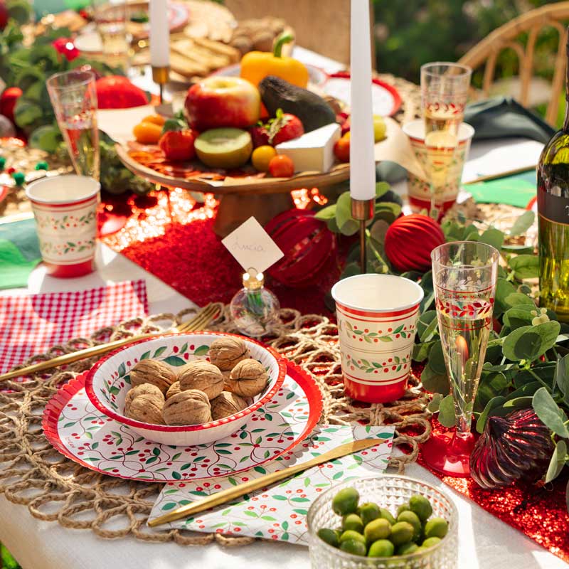 Kit de table de Noël de Noël naturel 12 personnes