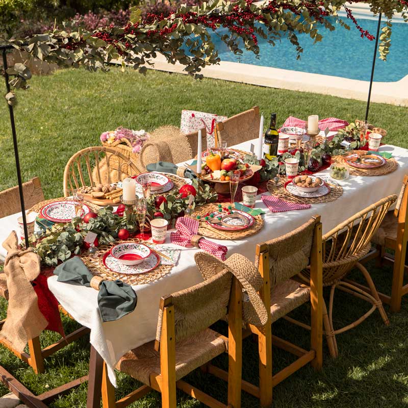 Kit de table de Noël de Noël naturel 12 personnes