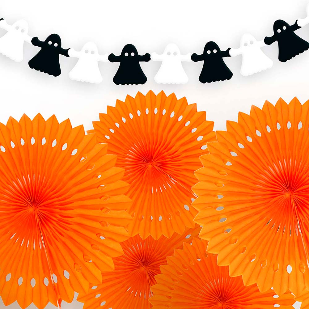 Abanico Papel Mini Naranja