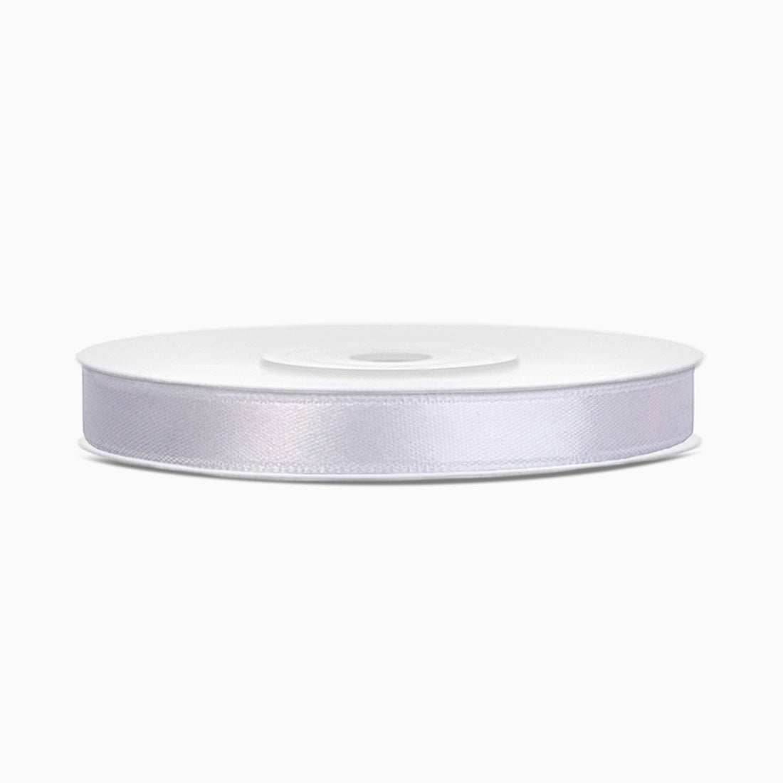 0.6 cm white satin tape