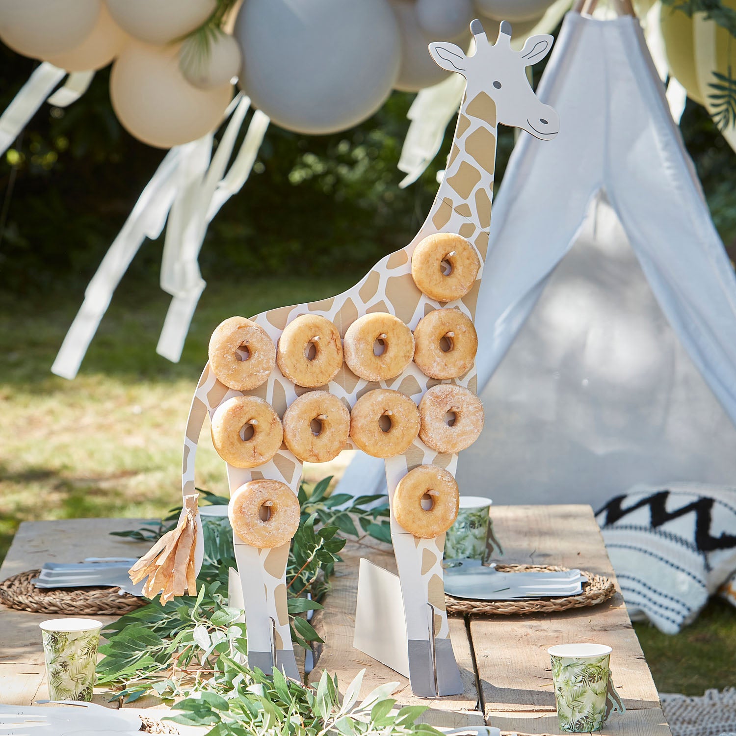 Aussteller Giraffe für Donuts