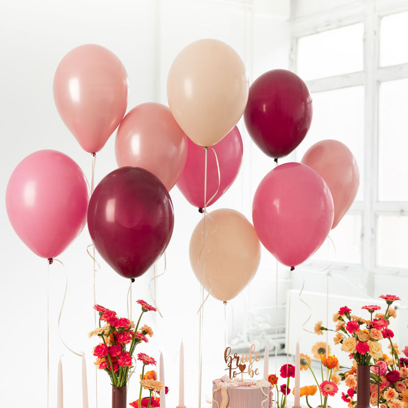 Set Globos Látex Rosa