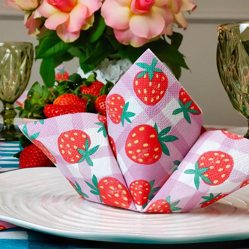 Strawberry napkins