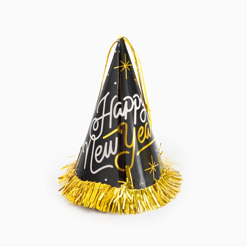 Gorro " Happy New Year" Nochevieja Iridiscente 6 Unidades