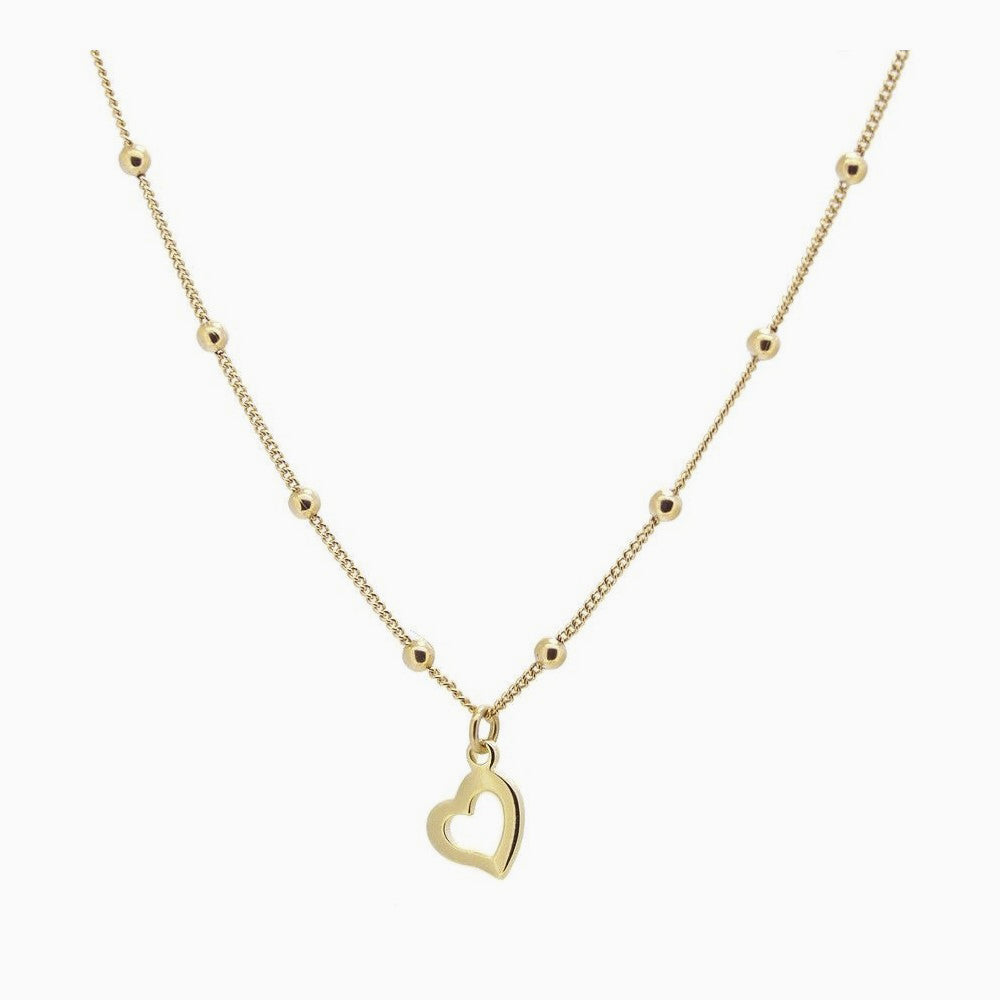 Collier de coeur doré