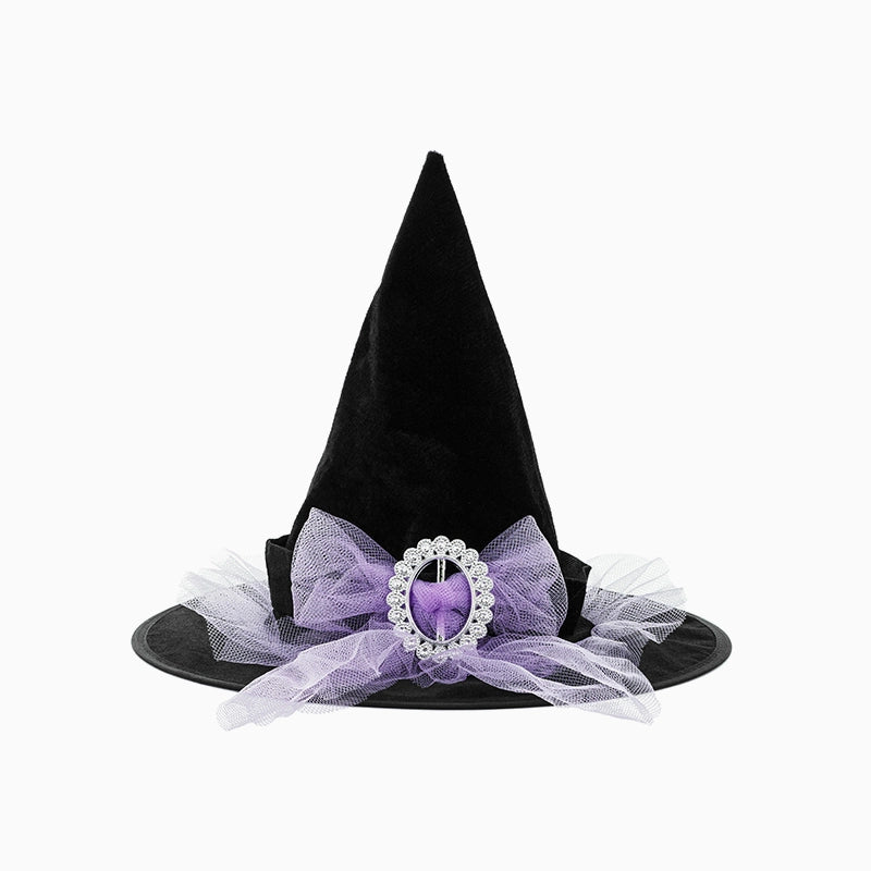 Sombrero Bruja Lazo Morado