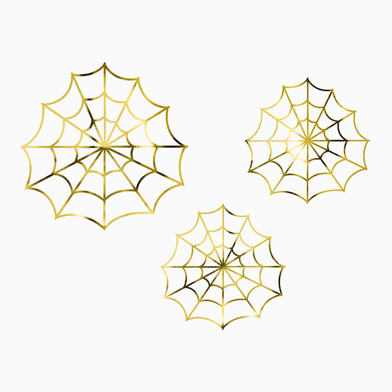 Halloween gold cobweb decoration