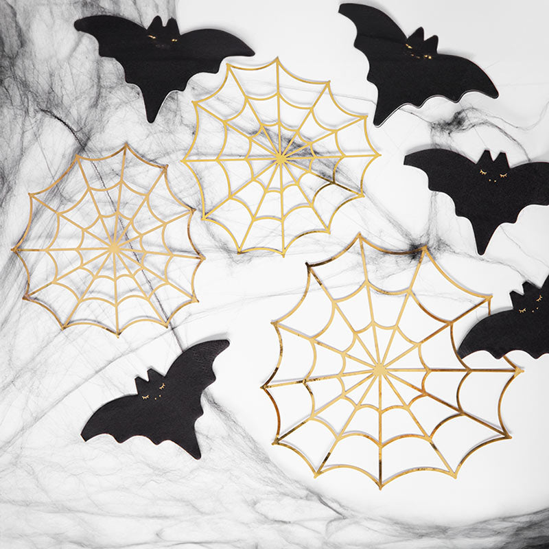 Halloween gold cobweb decoration