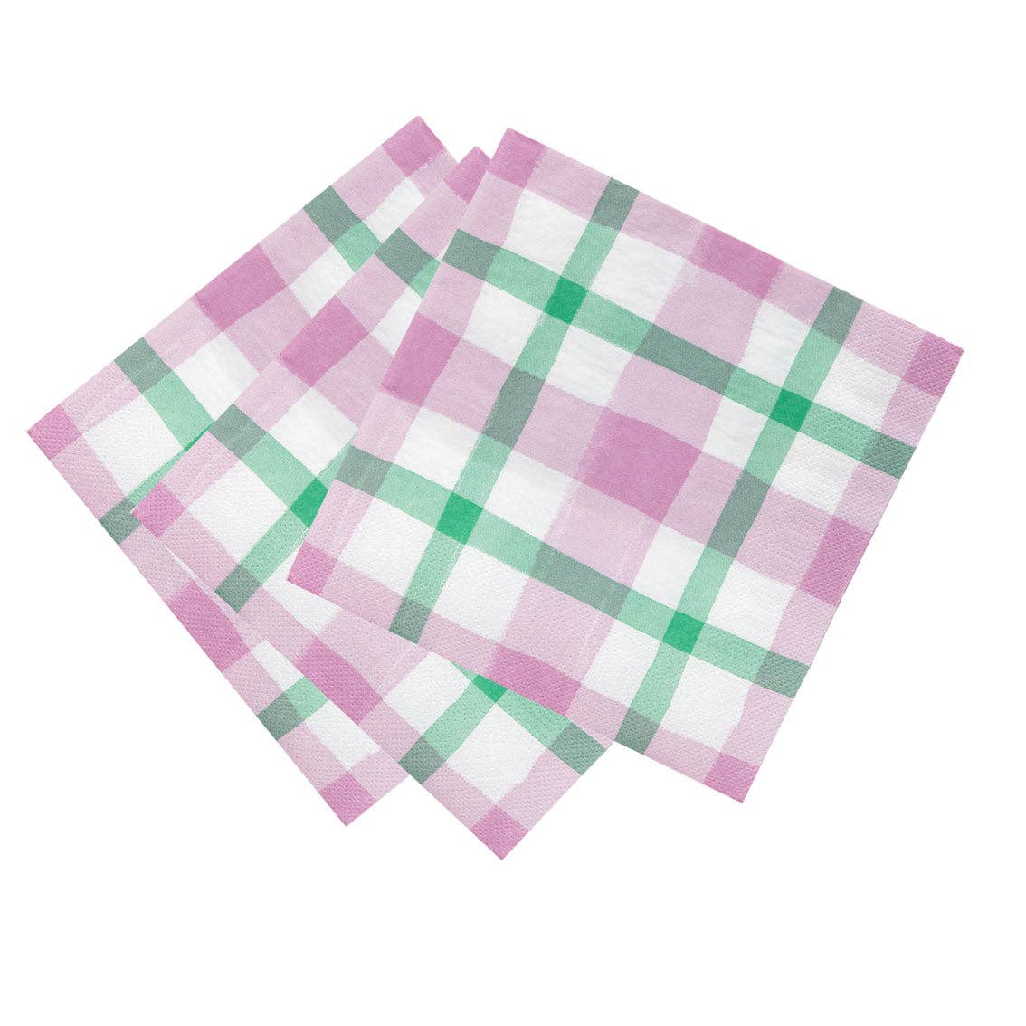 Vichy Green and Pink napkins