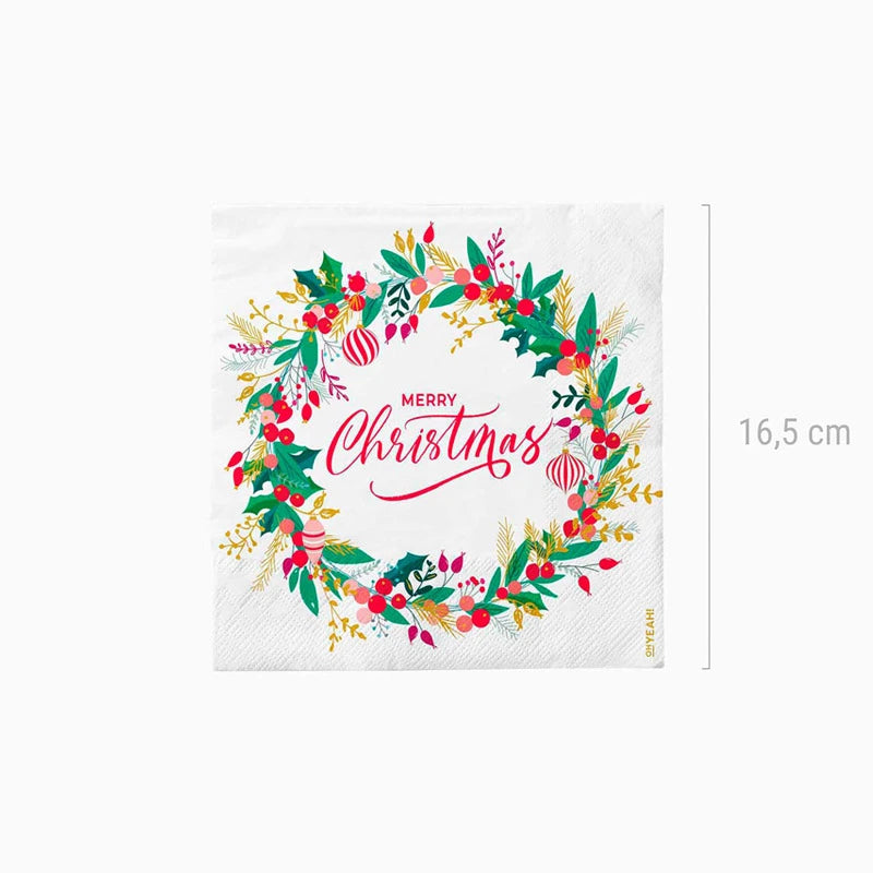 Napkins Christmas Crown "Merry Christmas"