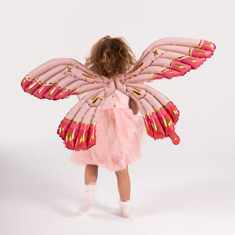 Pink butterfly foil balloon