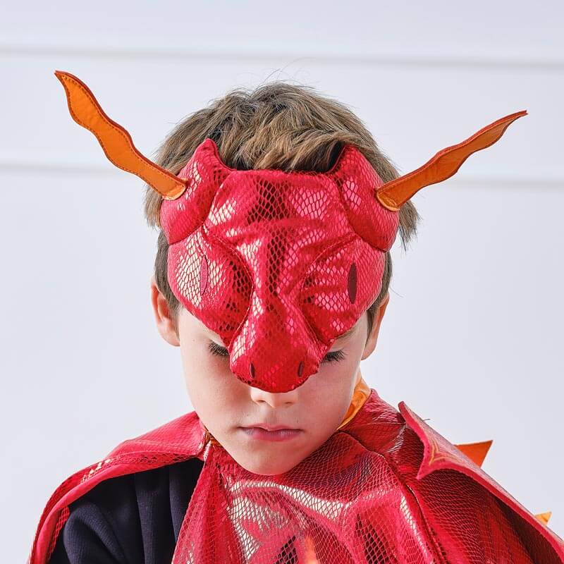 Maschera in costume da drago rosso