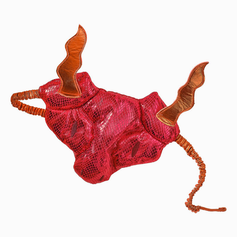 Red dragon costume mask