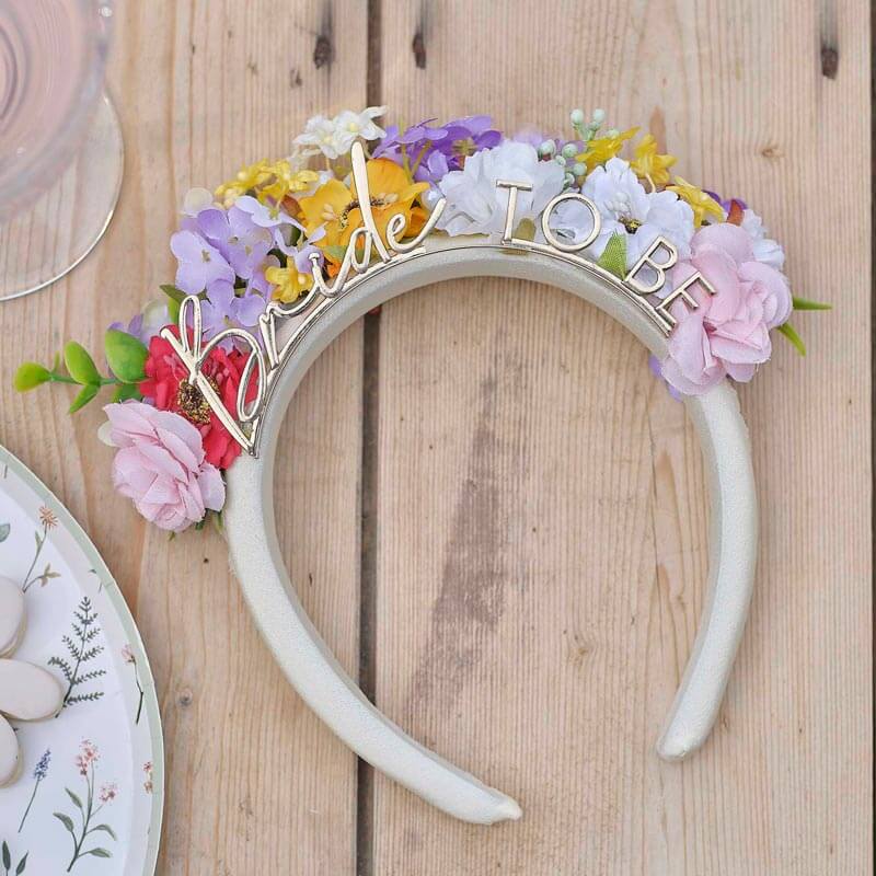 Floral headband "Bride To Be"