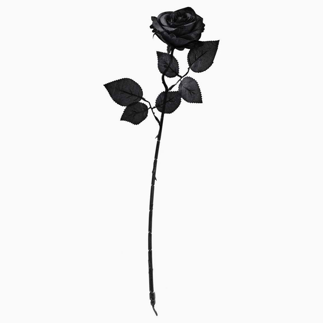 Black artificial rose