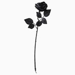 Black artificial rose