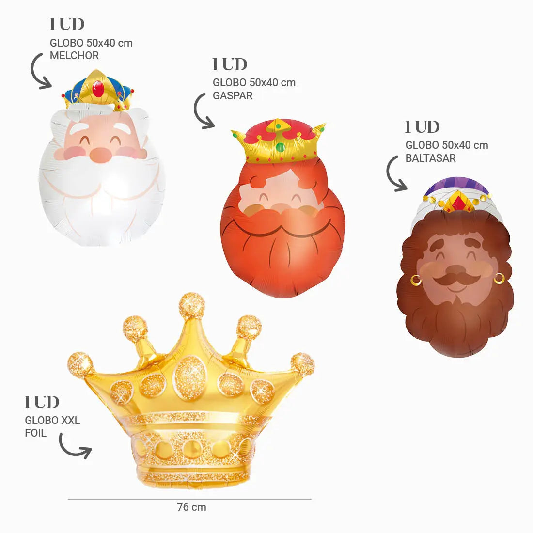 Imposta il foglio di pallos Reyes Magos y Corona