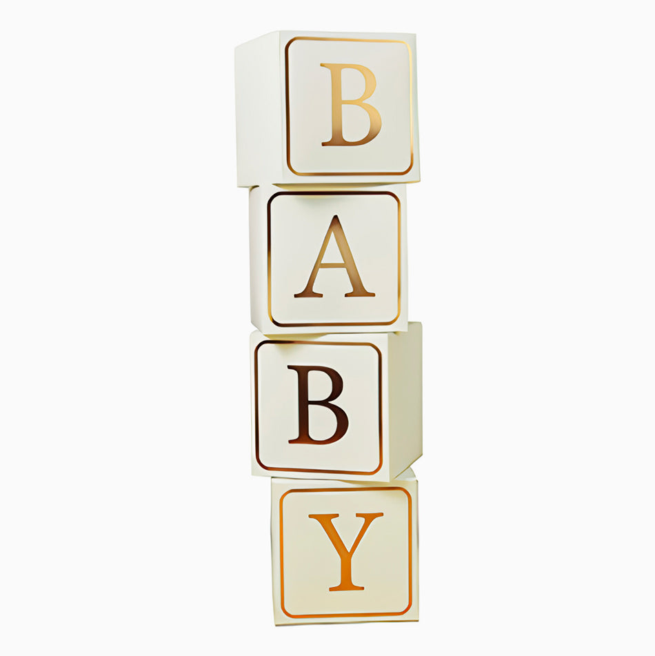 Cubi di decorazione del baby dorado