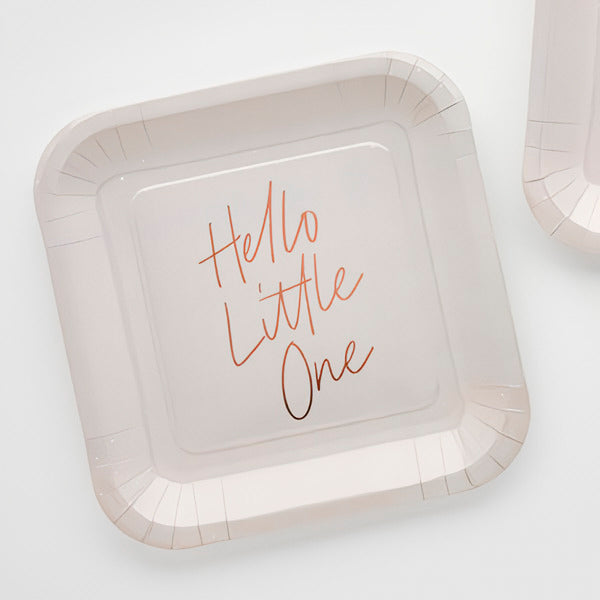 Square plate "Hello Little One"