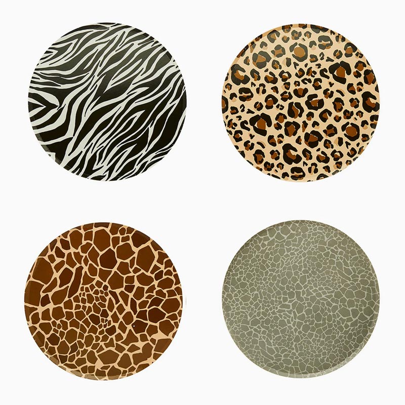 Animal print dishes