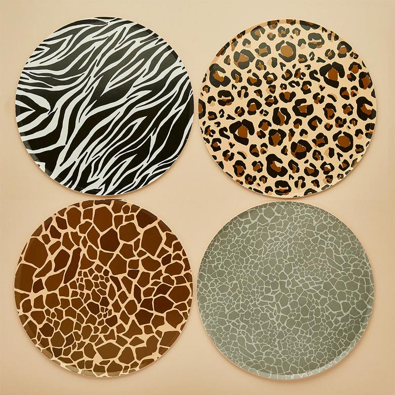 Animal print dishes