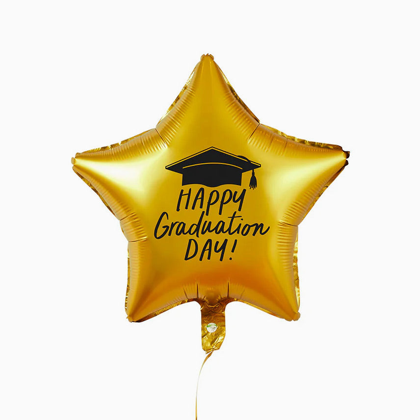 Foglio globo "Happy Graduation Day" Gold