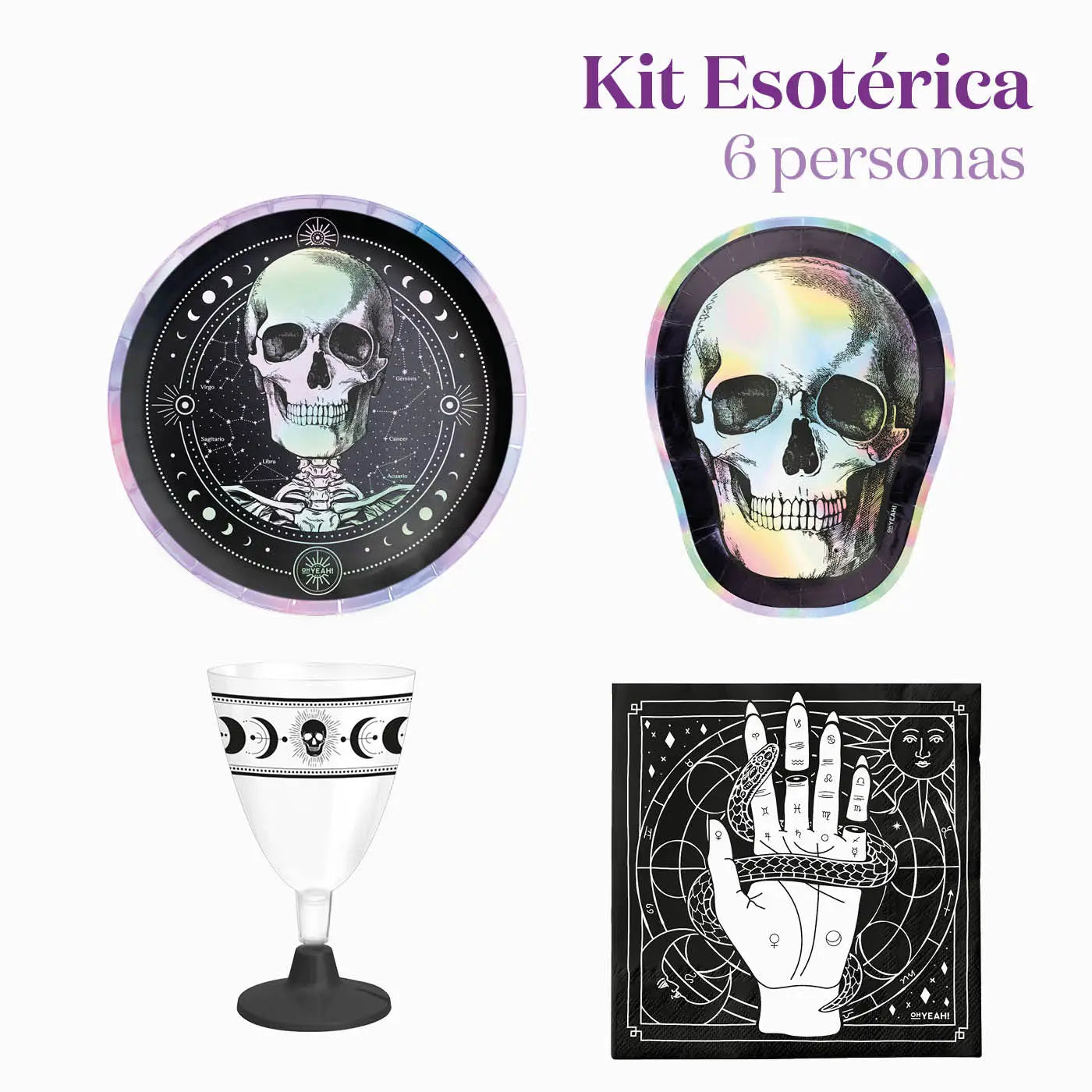 Kit Mesa Basic Esotérico 6 Personas 48 uds