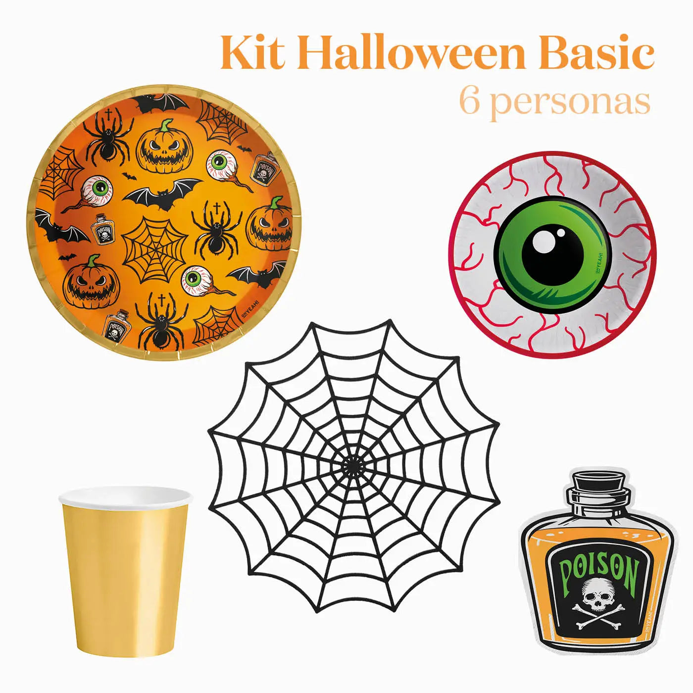 Basic Halloween table kit 6 people