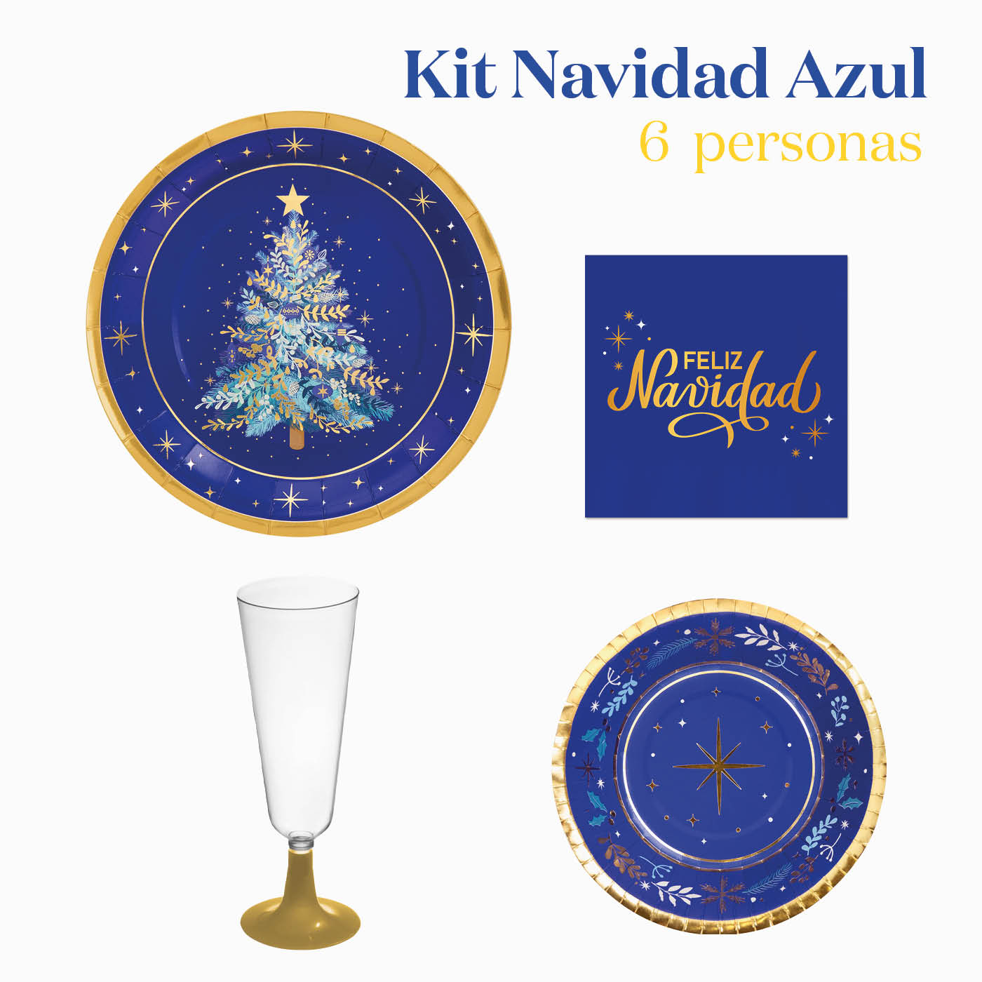 Basic Christmas Kit Blue Night 6 People