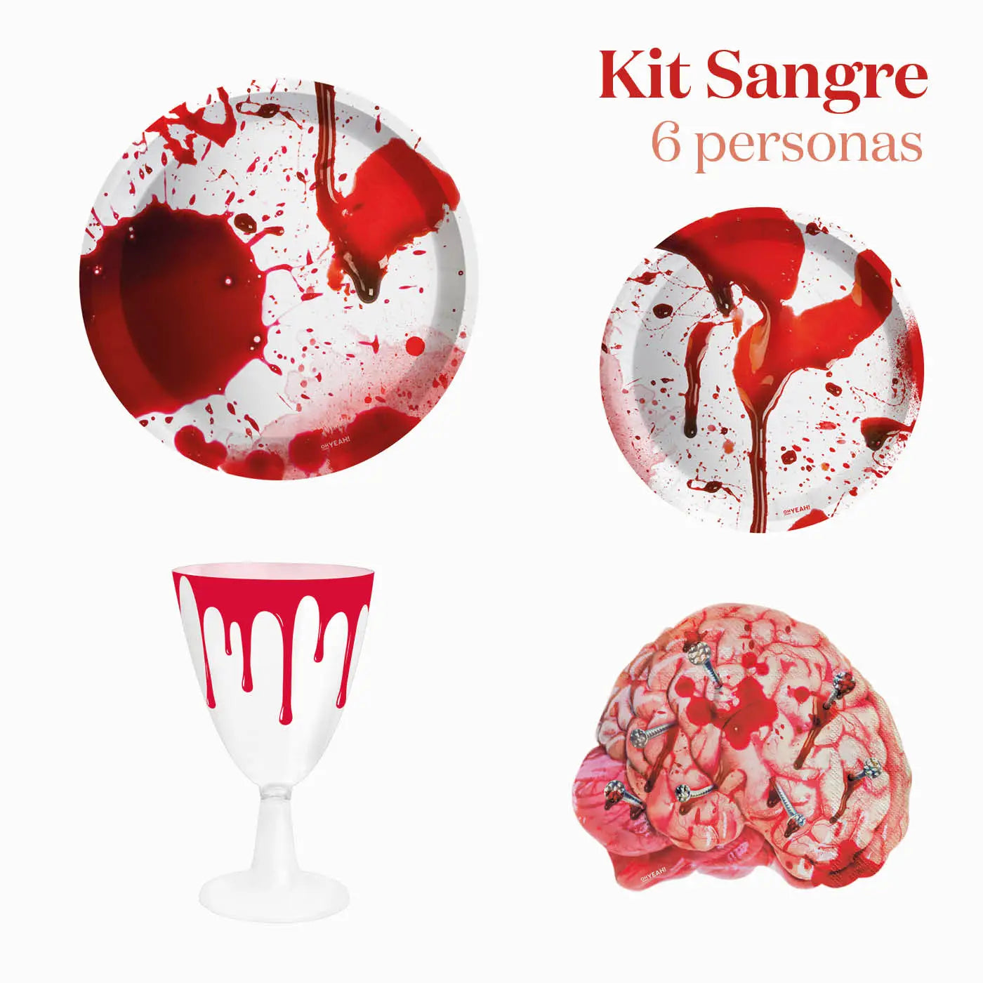 Kit Mesa Basic Sangre 6 Personas