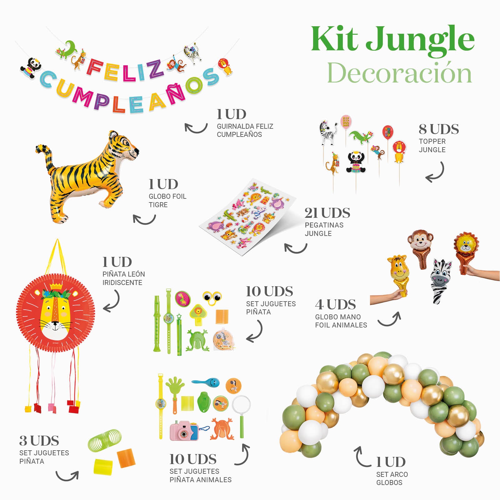 Kit di decorazione dell'ambiente safari