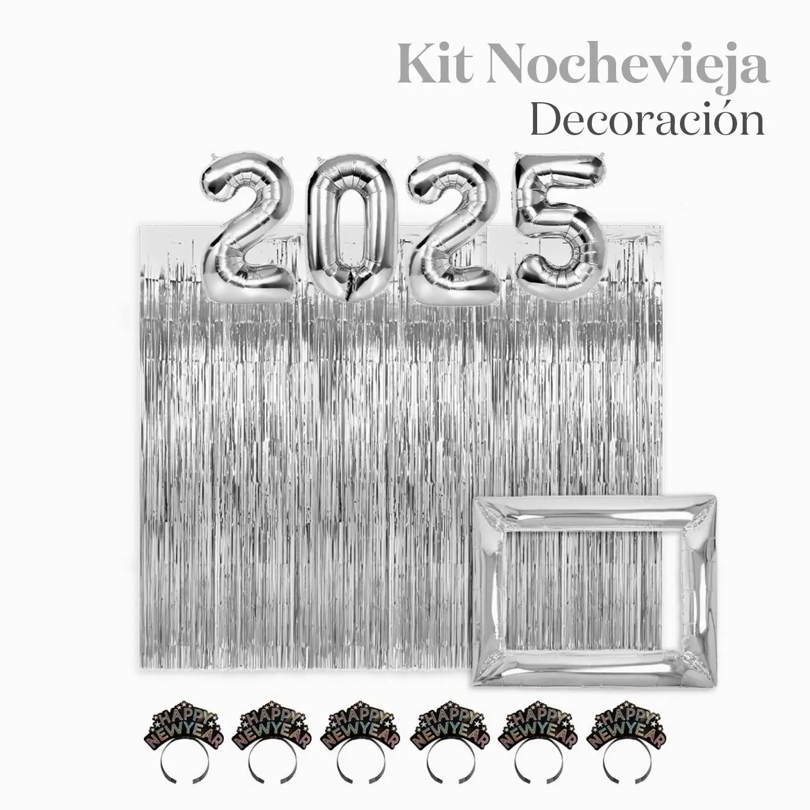 DECO KIT PHOTOCALL NOVIEJA 2025 6 SILVER PEOPLE