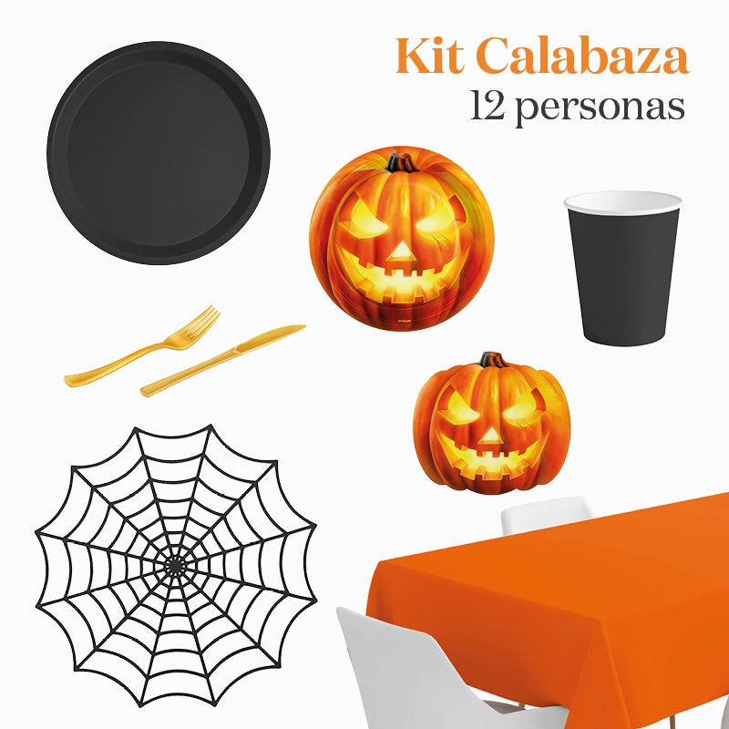 Kit Mesa Premium Calabaza 12 personas