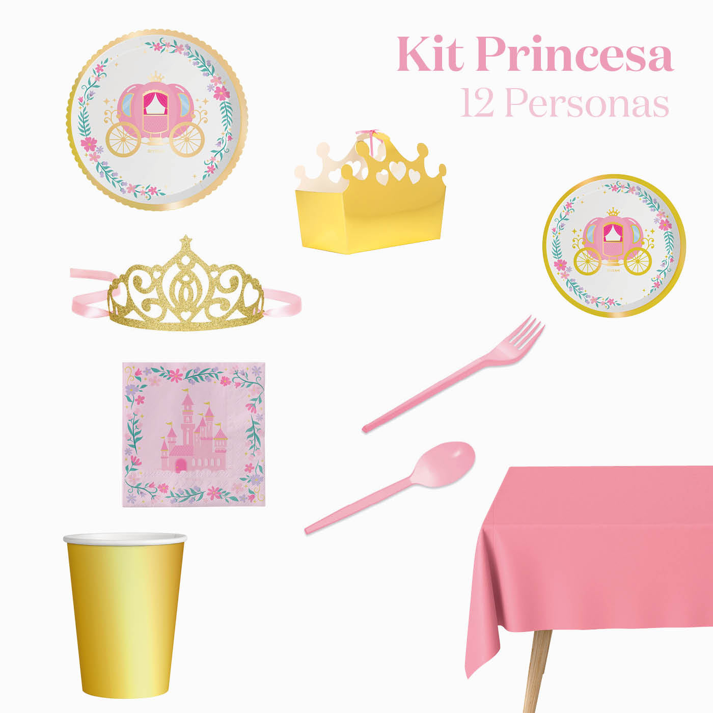 Kit da tavolo premium 12 Principessa