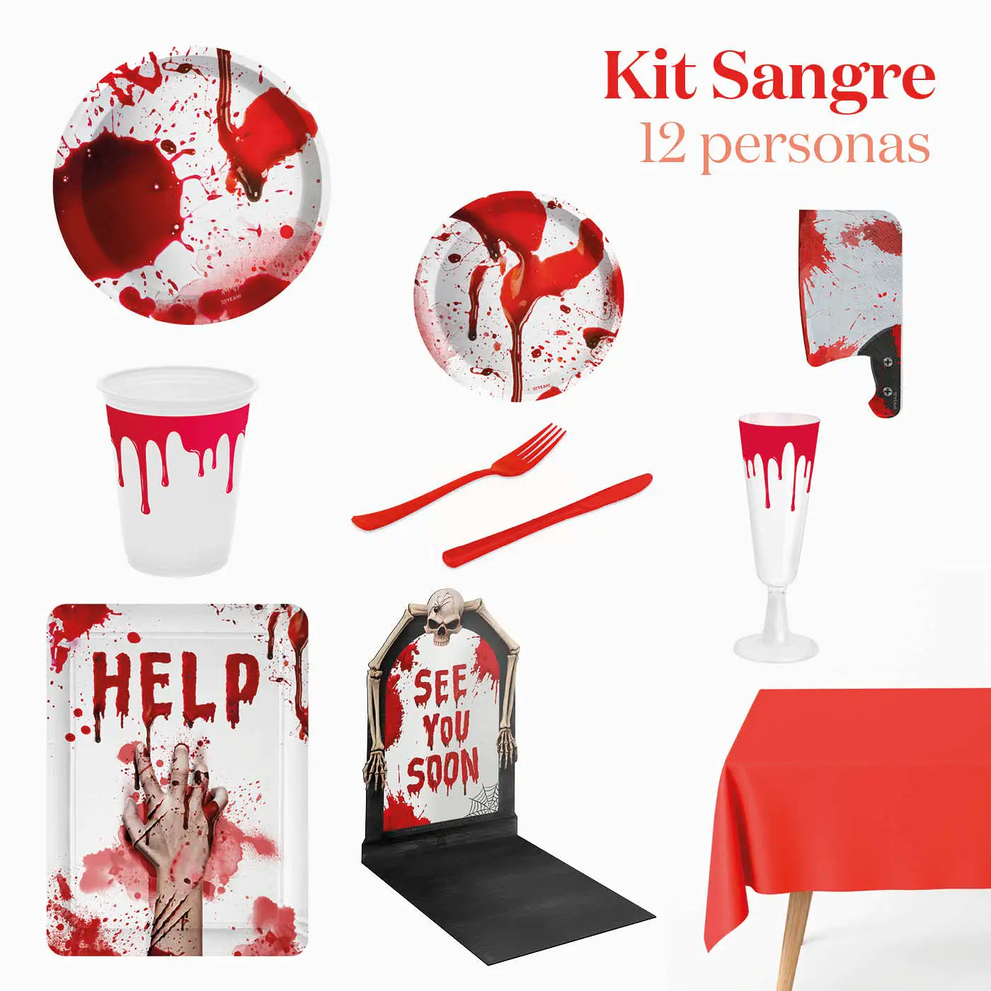 Blood Premium Table Kit 12 Personen