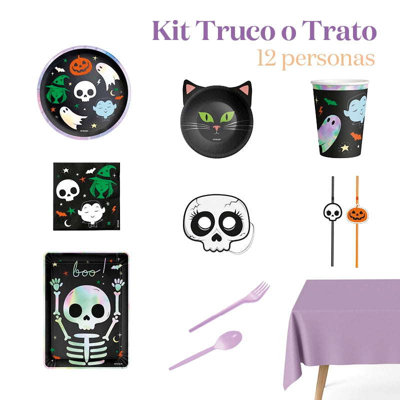 Premium Table Kit Truco oder Behandlung 12 Personen