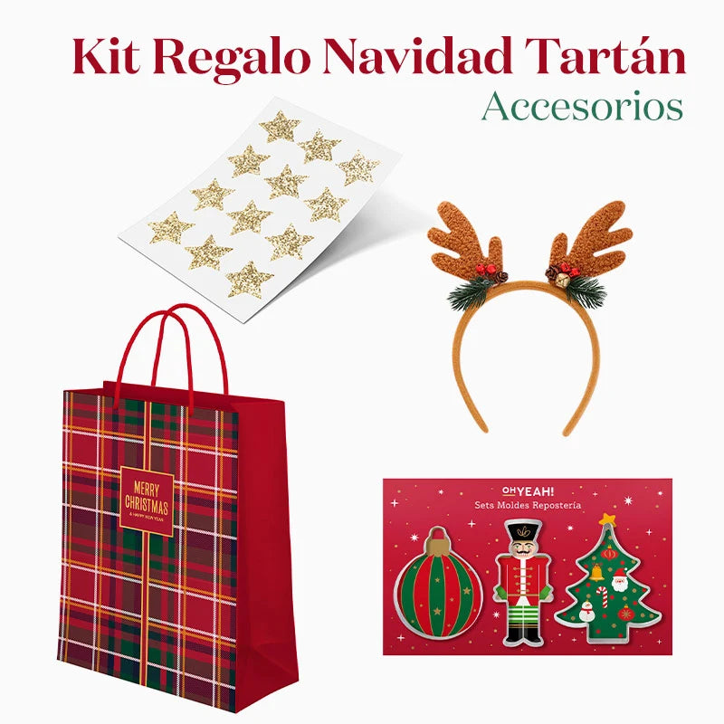 Kit Regalo Bolsa Navidad Tartán