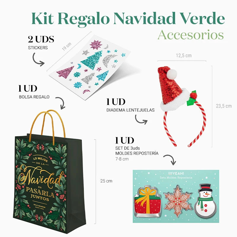 Kit regalo in borsa verde