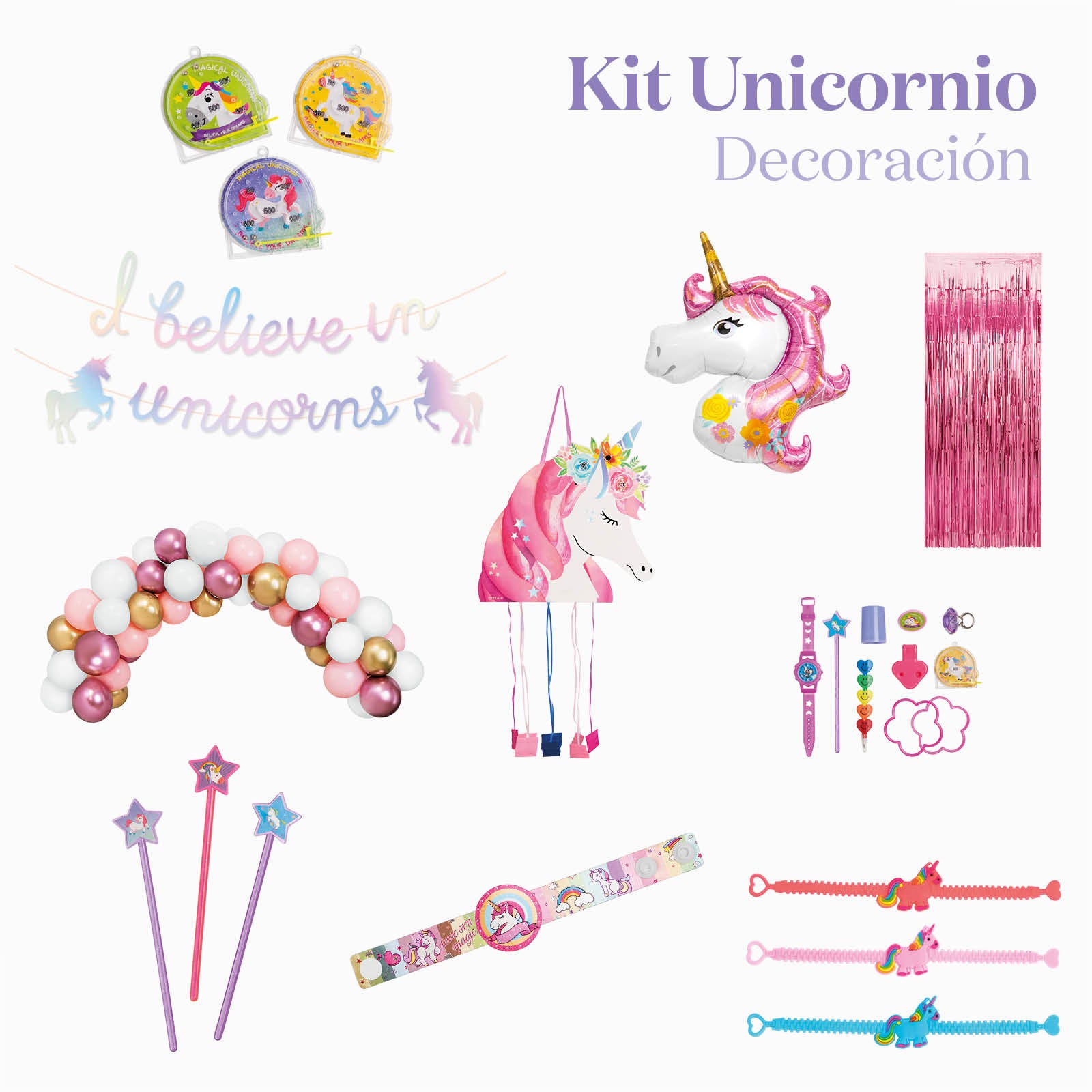 Kit Decoración Ambiente Unicornio