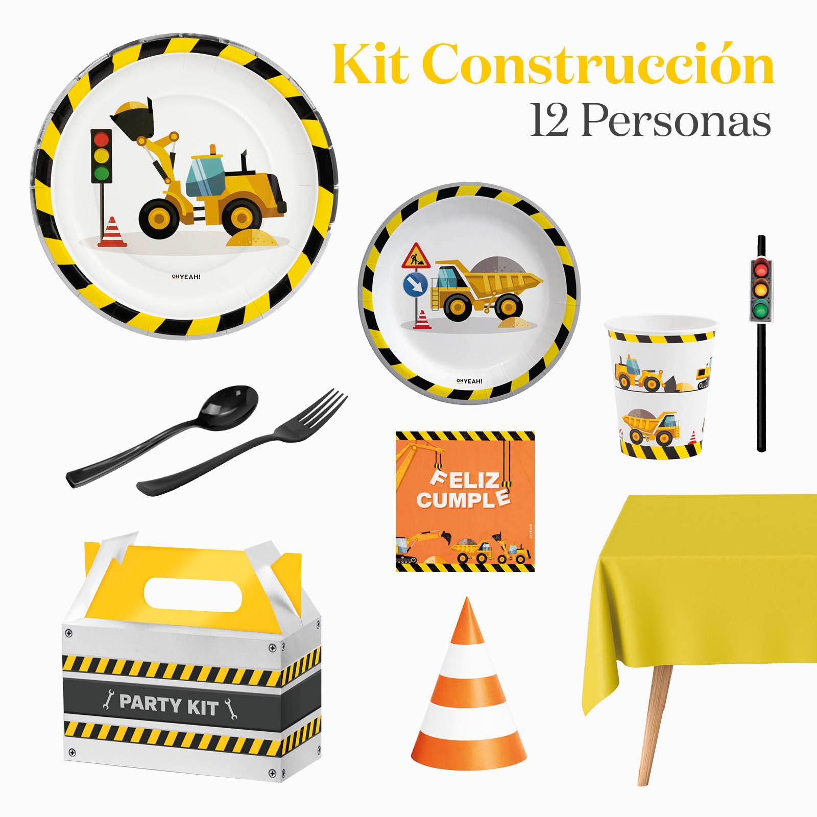 Kit Mesa Premium 12 Personas Construcción