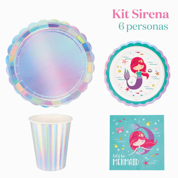 Kit Mesa Basic 6 Personas Sirena