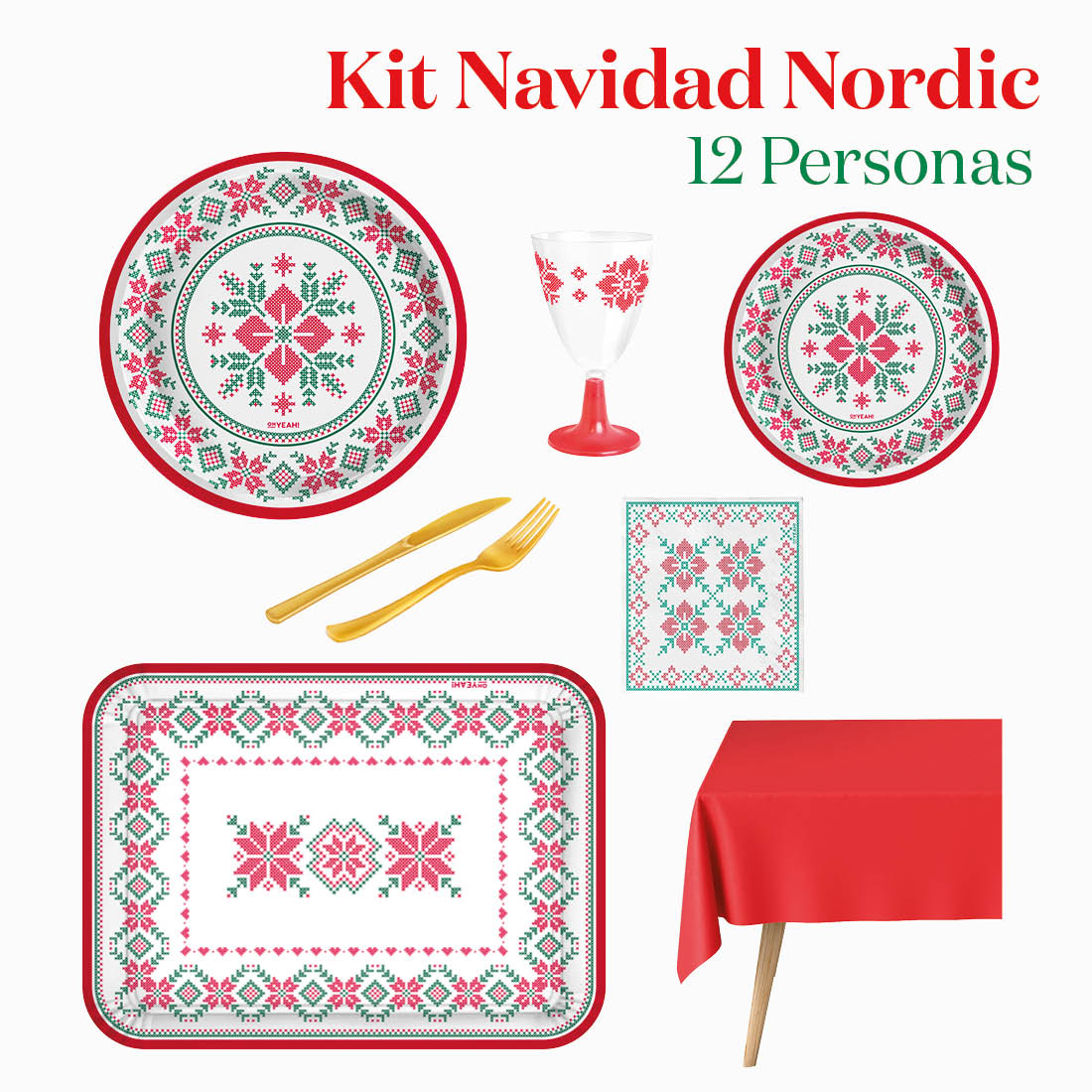 Kit da tavolo nordico premium 12 persone