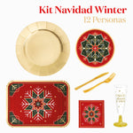 Kit básico de mesa de inverno 12 pessoas