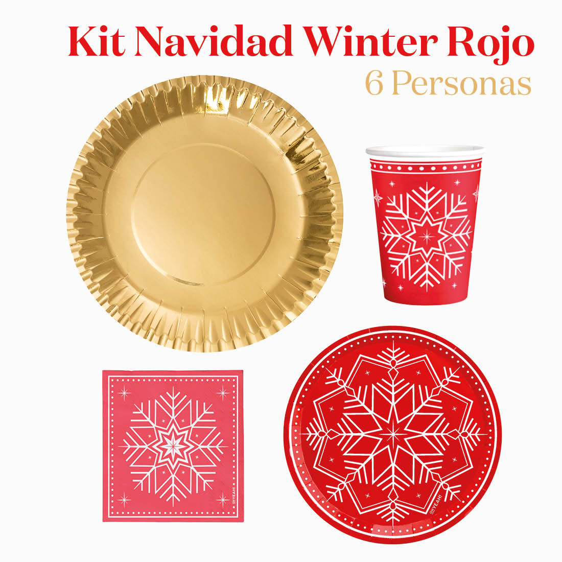 Grundlegende Winter Basic Kit 6 Personen rot