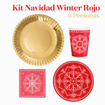 Kit básico básico de inverno 6 pessoas vermelhas