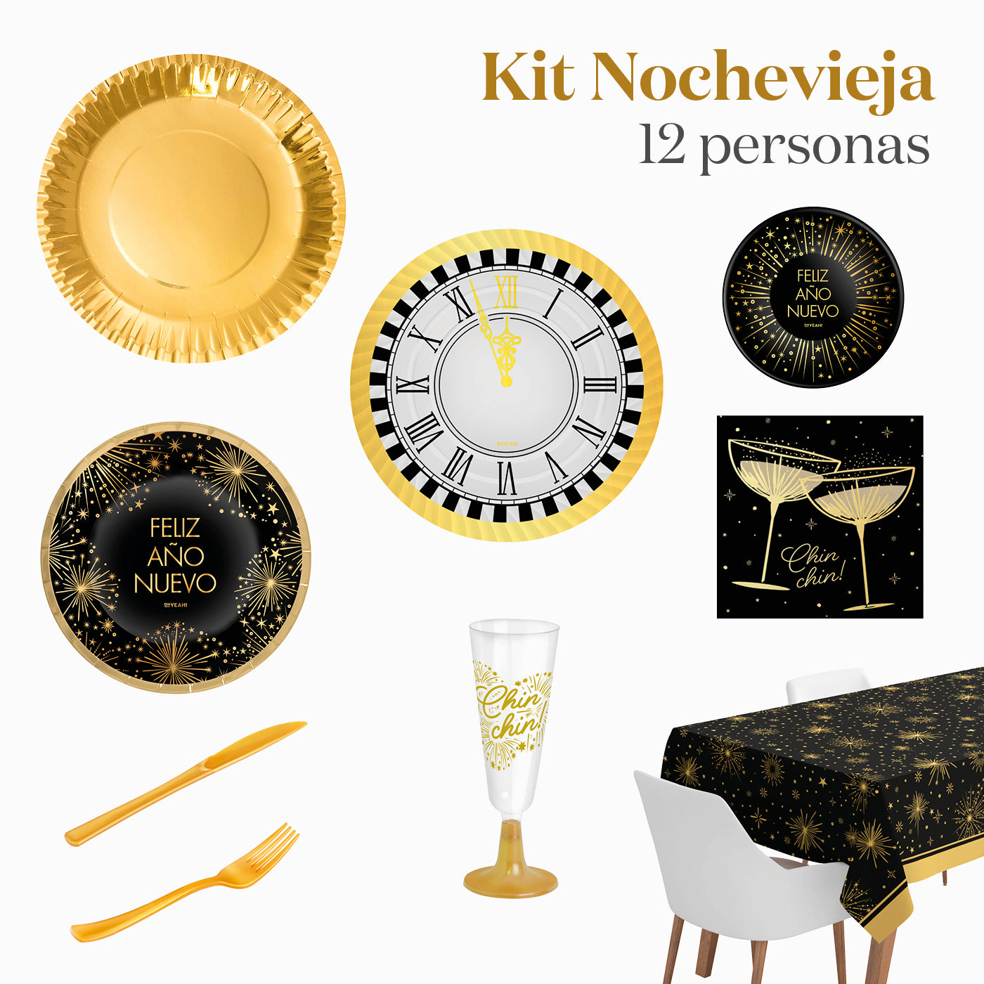 Kit da tavolo premium NoVievieja 12 persone