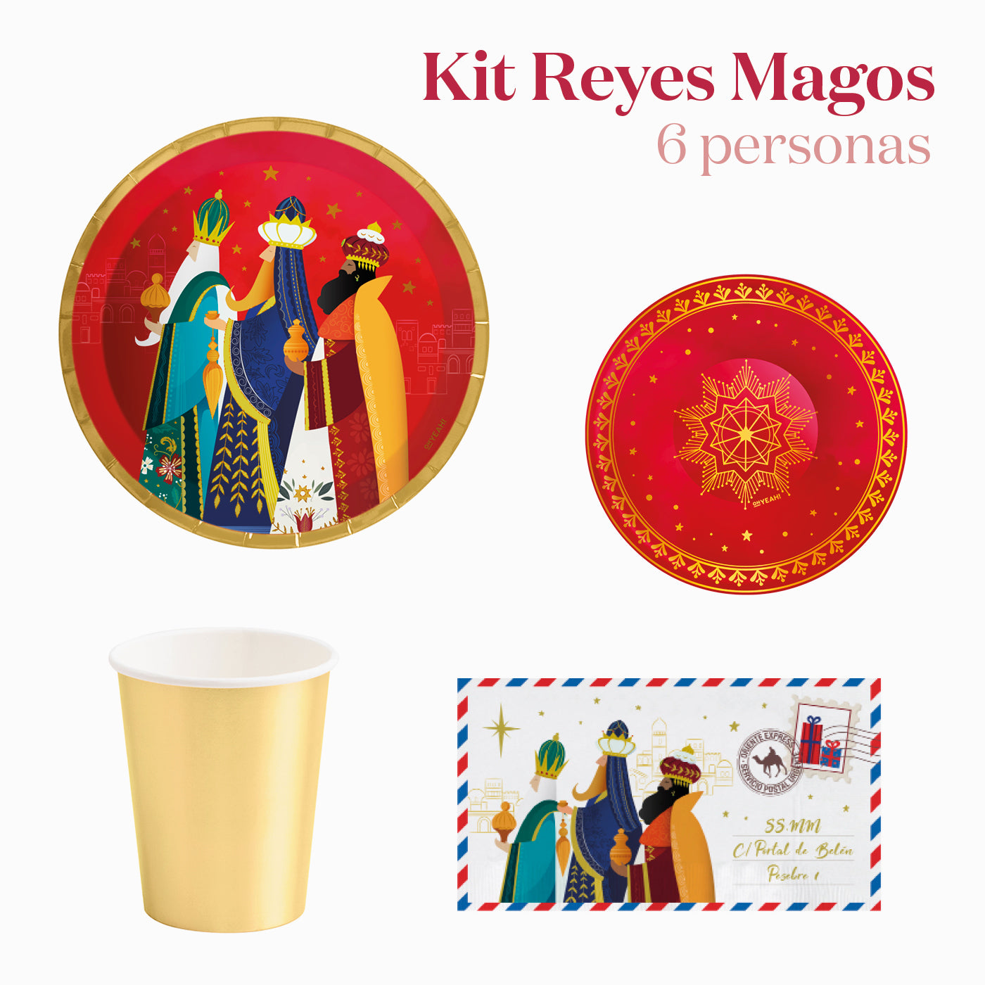 Kit Mesa Basic Reyes Magos 6 Personas