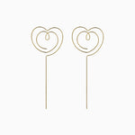 Topper Cake Hearts Metall Gold