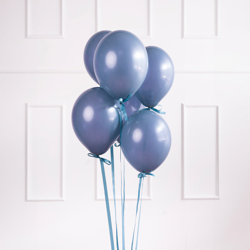 Ballon en latex pastel bleu marine